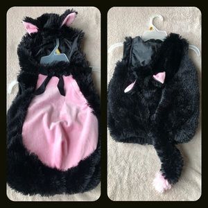Fuzzy Black Cat - Size 12-18M